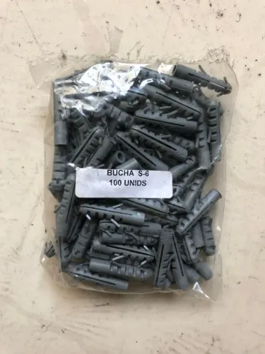 1000 buchas plásticas s6 (10 pacotes com 100 peças)