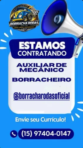 Borracheiro, Alinhador Mecânico, Auxiliar de Mecânico