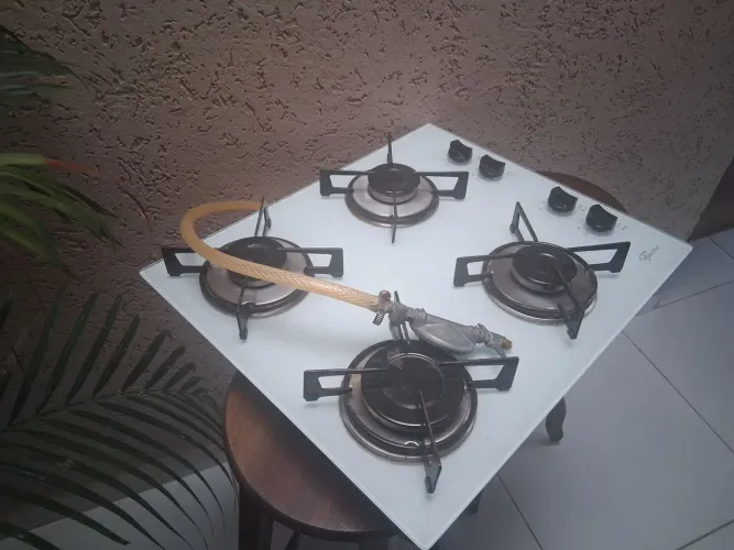 Fogão Cooktop Fischer Branco pérola Novíssimo
