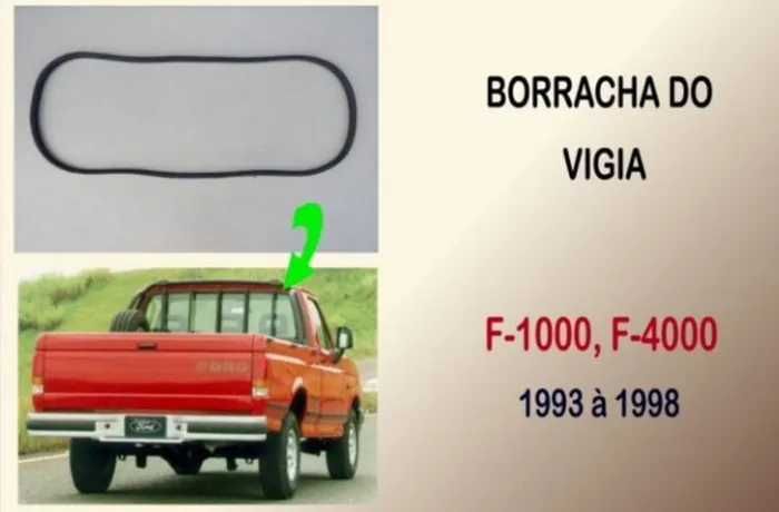Borracha Vigia Traseiro F-1000 F-4000 93 à 98