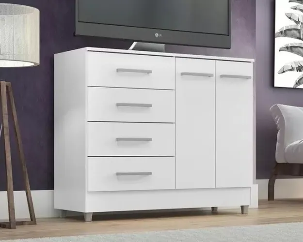 Comoda Gisele 4G2P Branco Até 12x - Frete Grátis