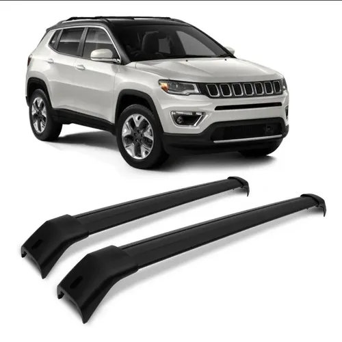 Rack De Teto Travessa Acoplada Jeep Compass Projecar, instalado