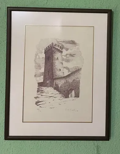 Obra de Arte: Quadro Torre Medieval;