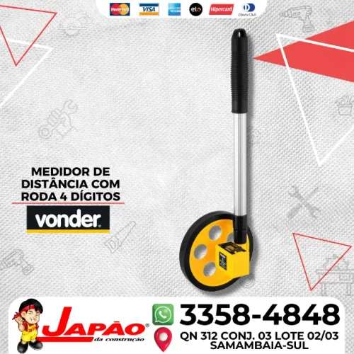 Medidor de Distância com Roda 4 Dígitos Vonder