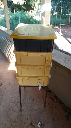 Composteira 35x42x15 cada caixa minhoca larva pesca