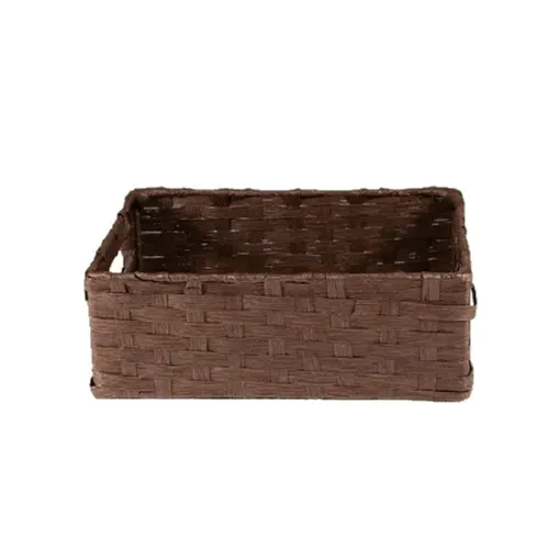<br>Cesta Retangular Marrom P