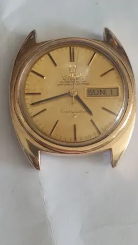 Relógio marca omega modelo constelletion caixa aço e ouro rose