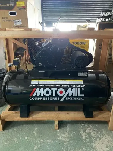 Compressor de Ar 200L Profissional 175 Libras 5HP - Motomil (novo)