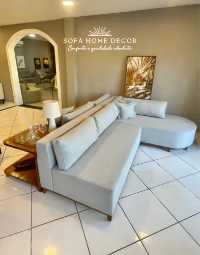 Sofá de canto moderno e confortável MODELO ILHA