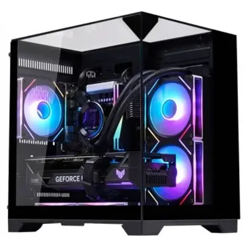 Gabinete Gamer K-Mex Aquário Visão Infinita, CG-K3D3, Lateral e Frontal em Vidro, Sem Fan,