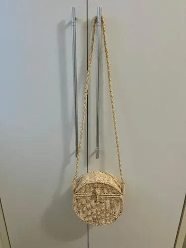 bolsa de palha redonda