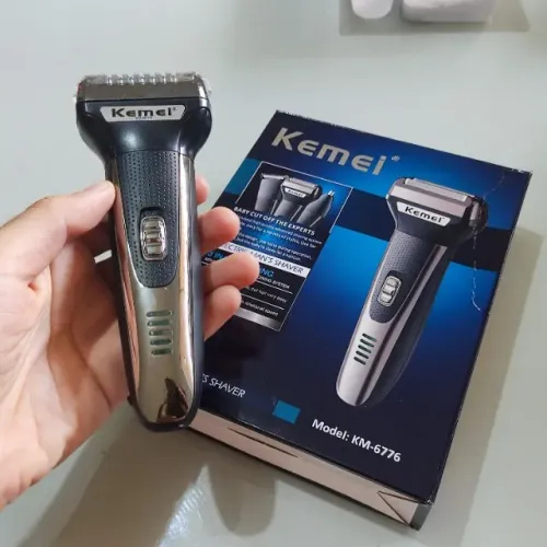 (Nova) Máquina de Acabamento cabelo Kemei Km-6776 Recarregável