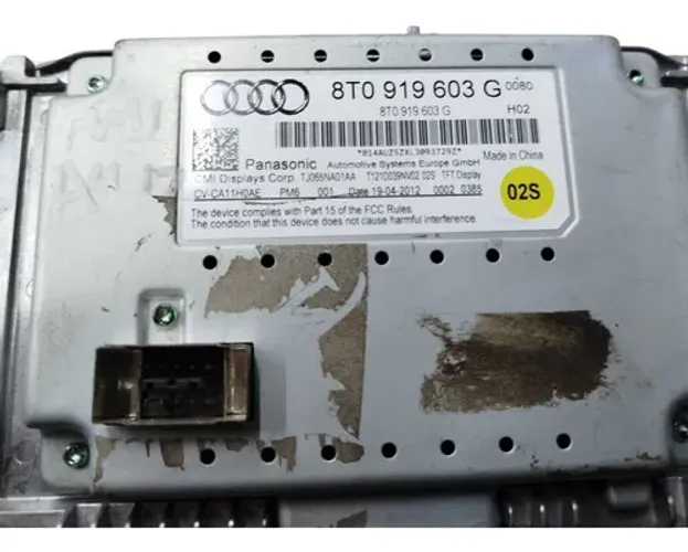 Tela Display Multimidia Audi A4 A5 2010 2011 2012