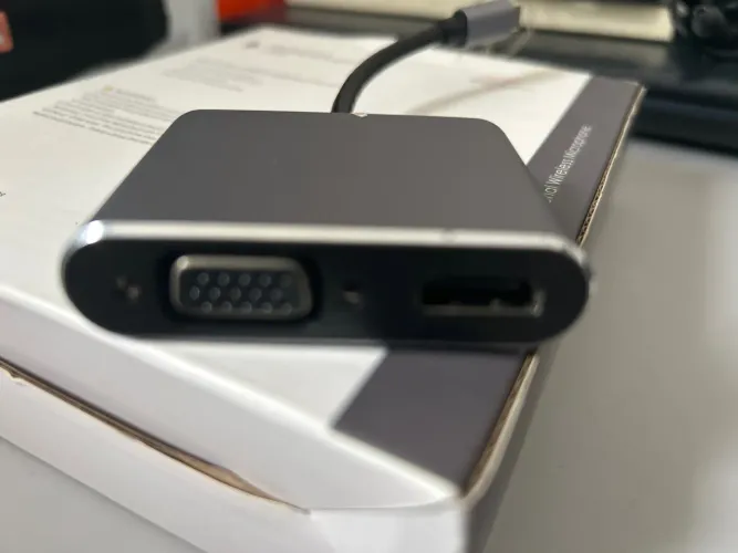 Placa captura vídeo externo sai HDMI, VGA entra  USB tipo C