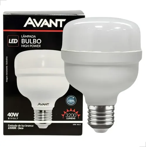 Lâmpada Led Bulbo Alta Potência 40w 6500k Bivolt Avant Branco-frio
