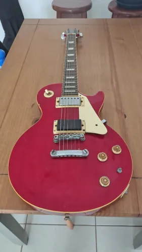 Guitarra Estilo Les Paul Vermelha | Timbre Clássico | Pronta p/ Rock