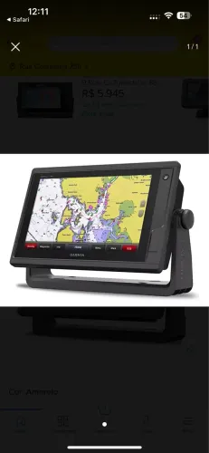 SONAR GPS GARMIN 922 xs PLUS NOVO + TRANSDUCER GT-20TM