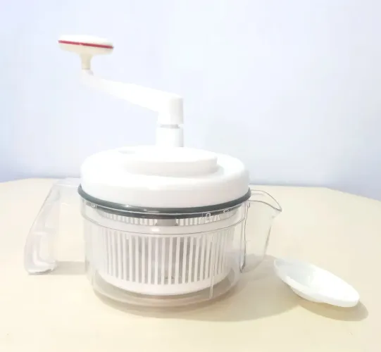 Processador Manual de Alimentos 2 em 1 + Secador de Saladas