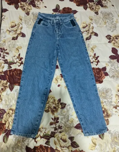 calça jeans pantalona 34 36 cintura alta barato