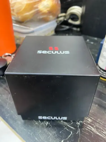 Relógio Seculus Masculino Dourado/Preto - 10 ATM (Prova D'água) - Com Caixa