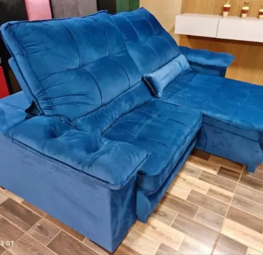Sofá Retrátil 2.20 Novo Azul