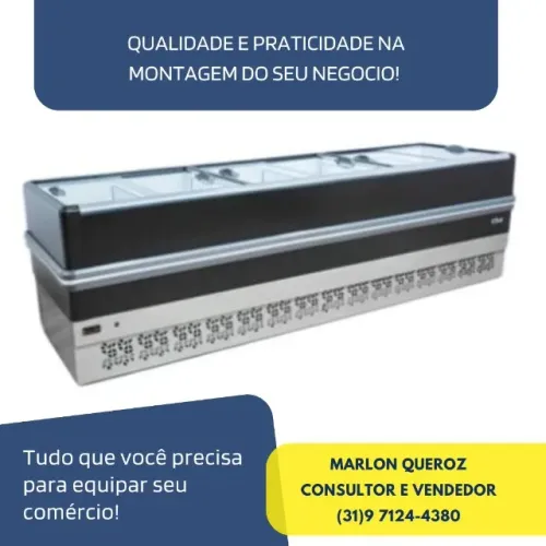 Ilha de Congelados 3M Preta 220v Polar