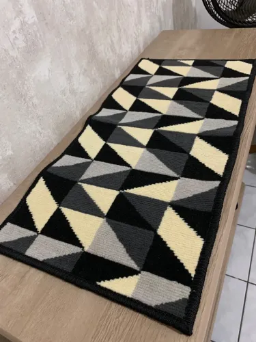  Tapete Passadeira Tapetinho Luxo Supreme Geométrico / Medida: 80x40