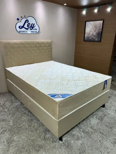 Cama box Solteirão Molas ensacadas ley colchões em mega Promoção!