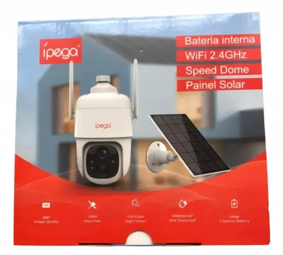Câmera solar bateria Speed Dome Ipega Ip WiFi KPCA-189