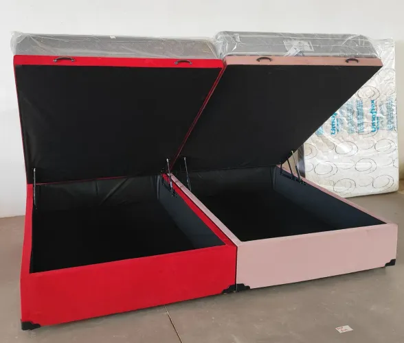 Cama Box com Baú - Duas Opções de Cor