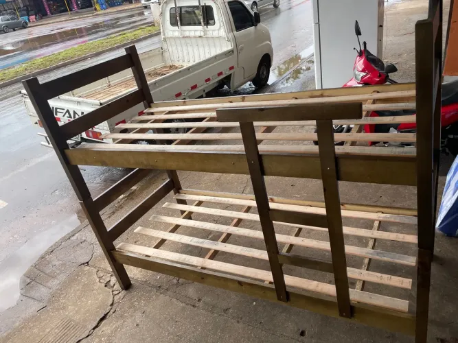 Cama Beliche madeira pnus padrão 80 largura combino entrega 