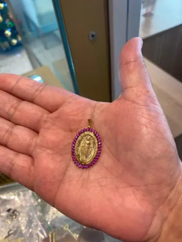 PINGENTE NOSSA SENHORA DAS GRAÇAS 18K