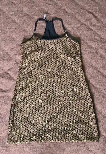 Vestido Dourado com Paetês