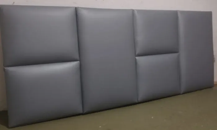 Cabeceira Estofada Cinza Moderna e Elegante