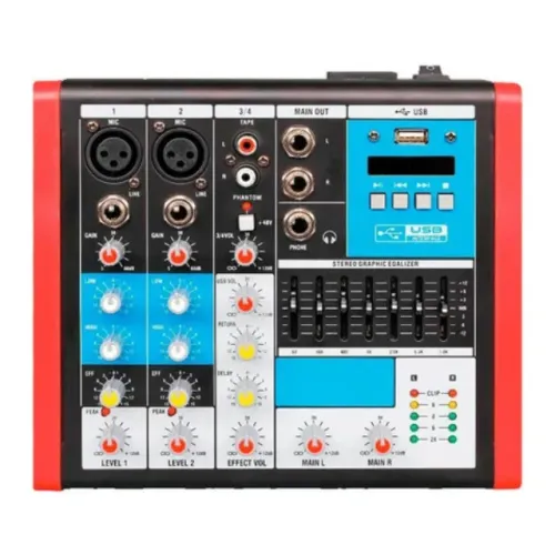Mesa de Som Compacta Soundvoice MC4 EUX