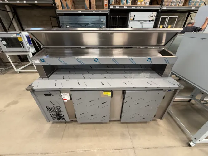 BALCÃO DE ENCOSTO INOX PORTA CONDIMENTOS 2M - POLAR