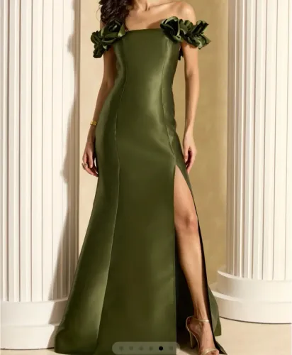 Vestido de Festa Verde Oliva