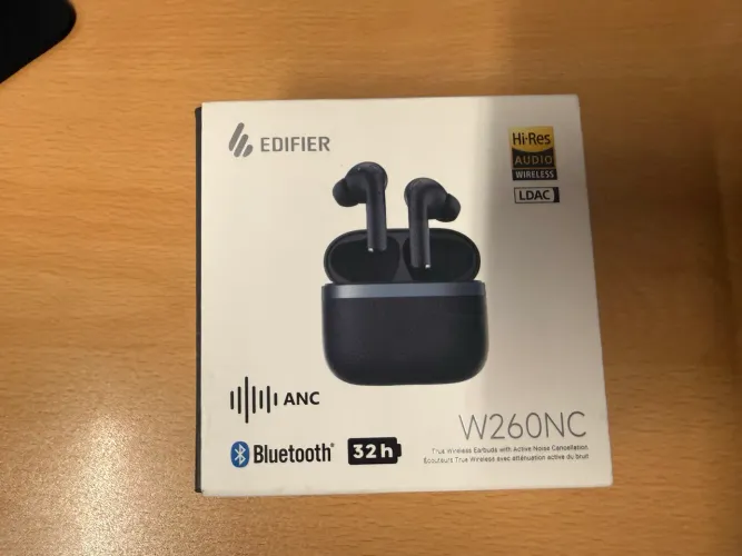 Fone de Ouvido Edifier W260NC TWS - Hi-Res Audio, LDAC e ANC (Impecável, Caixa Completa)