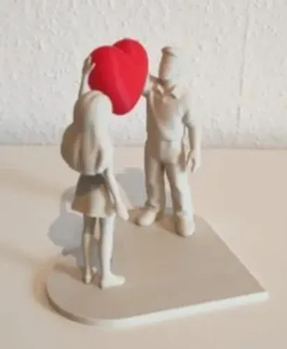 Enfeite Casal Coração 3D Personalizado Nomes E Data Especial