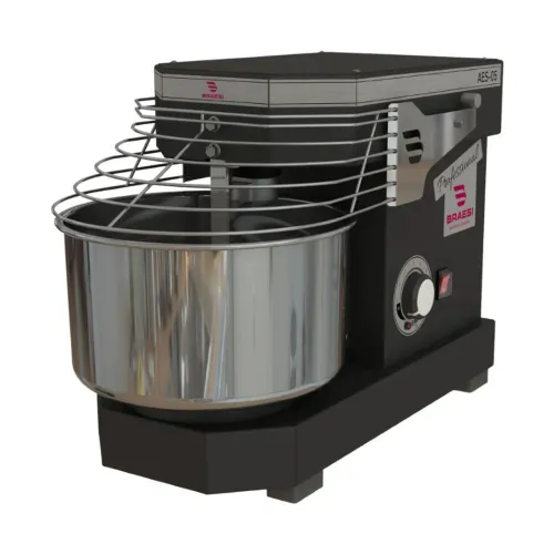Batedeira amassadeira profissional Espiral 05 kg AES-05 10 Velocidades Preta Bivolt Braesi