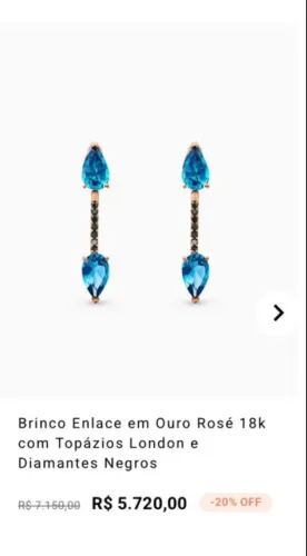 Lindo par de brincos VIVARA