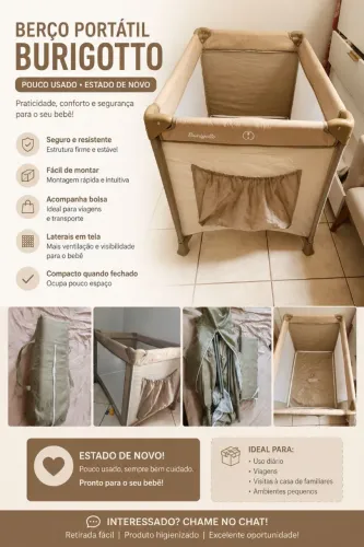 Berço portátil, muito conservado