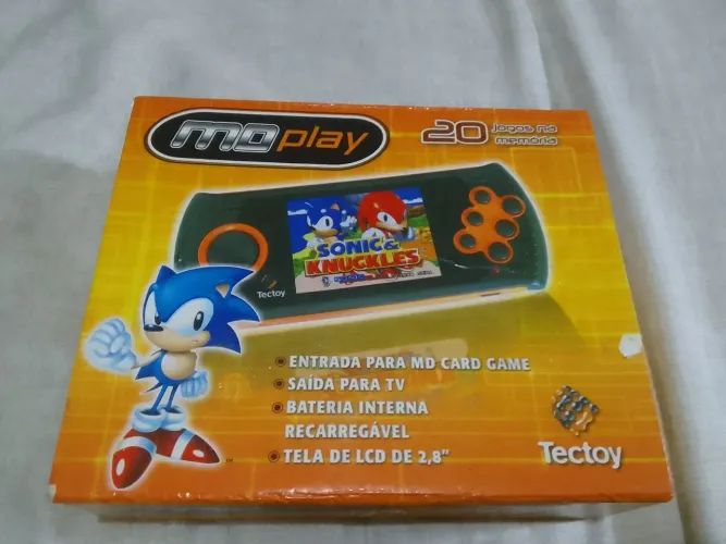 Md play mega drive portatil original tectoy leia