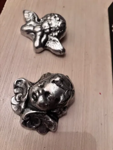 Par de Querubins metal maciço 
