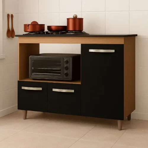 Balcão Para Cooktop 5 Bocas Cozinha Multiuso