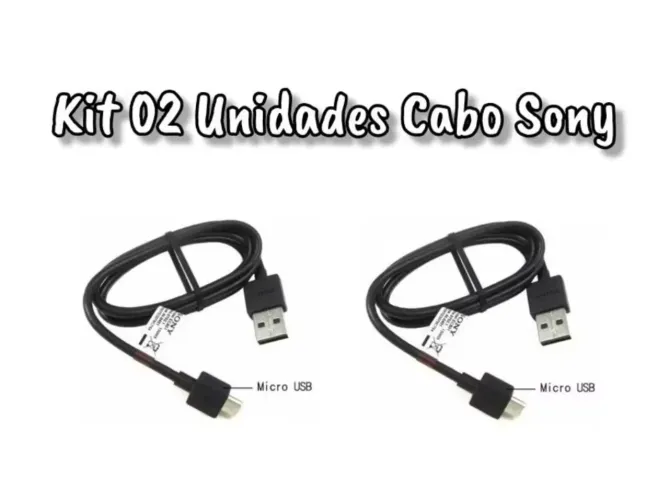 Kit 02 Cabos Sony Micro USB V8