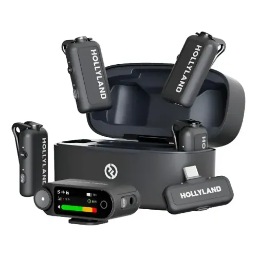 Sistema de Microfone Hollyland Lark Max 2, Combo Sem Fio 4 - Preto