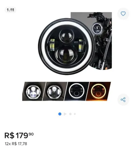 FAROL OLHO DE ANJO PARA MOTOS 