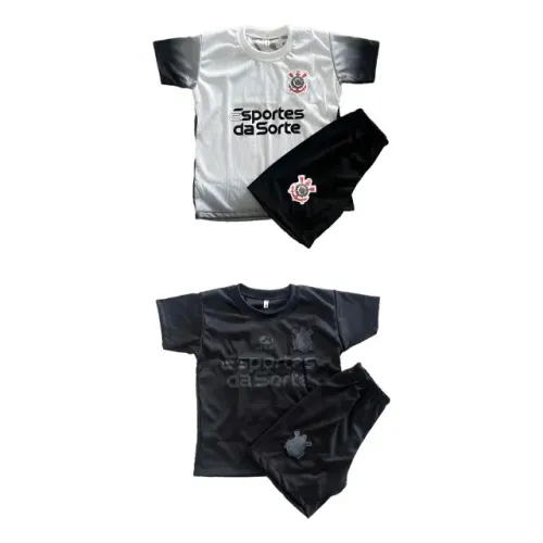 Conjunto de times e seleções de futebol infantil - Tamanho 2 ao 14 anos