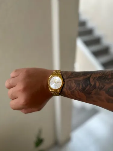 Relógio ORIENT Automático masculino dourado 469EC7F B1KX
